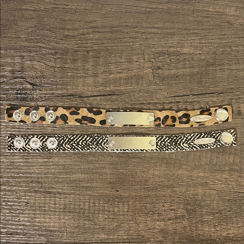 Plunder Leopard and Zebra Print Snap Bracelets